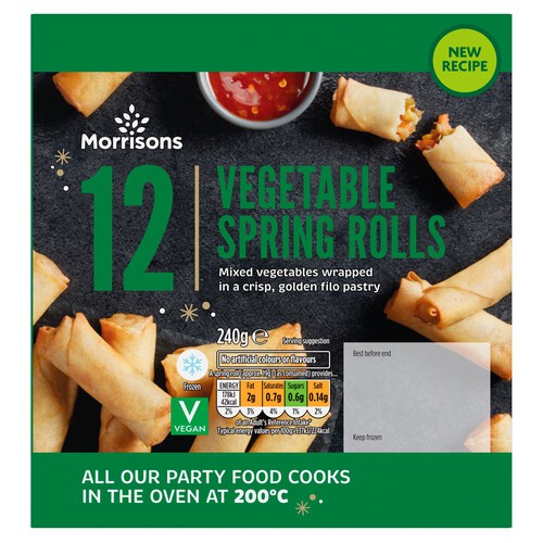 Morrisons 12 Vegetable Spring Rolls