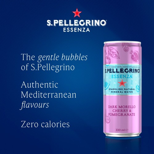 San Pellegrino Essenza Sparkling Water Cherry & Pomegranate 4x330ml