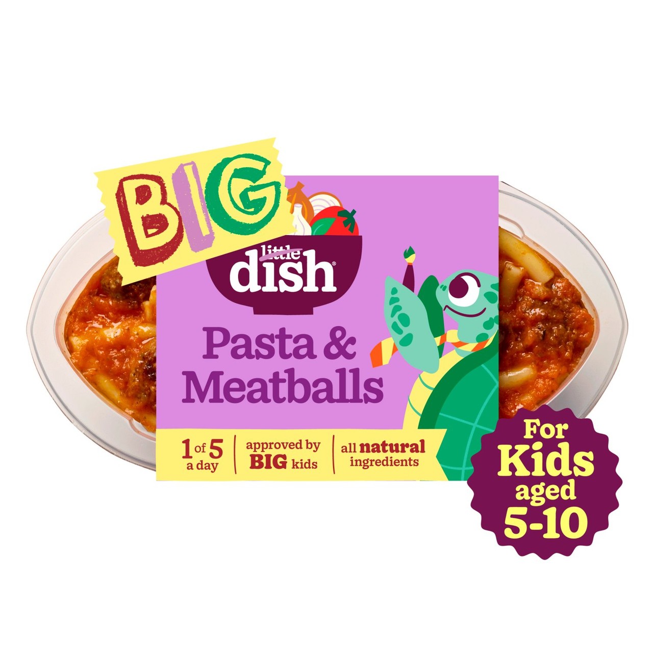 Big Dish Pasta & Meatballs Kids Meal From Little Dish 300g