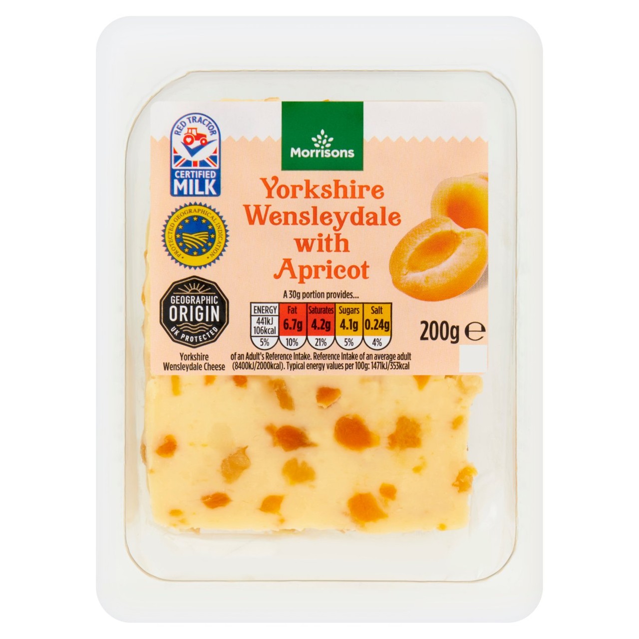 Morrisons Yorkshire Wensleydale with Apricot 200g