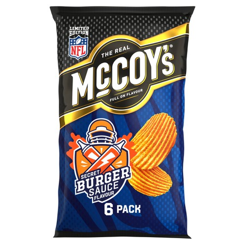 McCoys secret burger sauce flavour ridge cut potato crisps