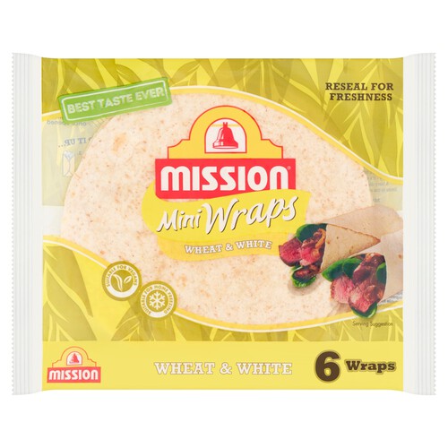 Mission Deli Wheat & White Mini Tortilla Wraps 