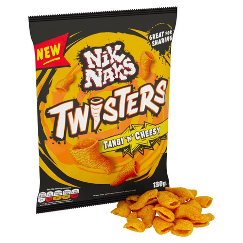 Nik Naks Twisters Tangy 'n' Cheesy Sharing Crisps  130g