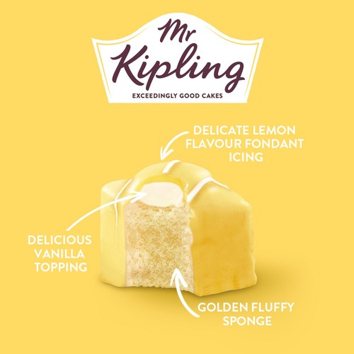 Mr Kipling Lemon Fancies Cakes Multipack Snack 8pk
