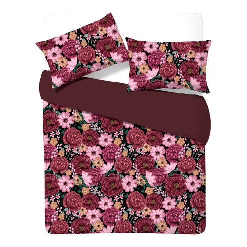 Nutmeg Home 100% Cotton Bold Bloom Duvet Set King