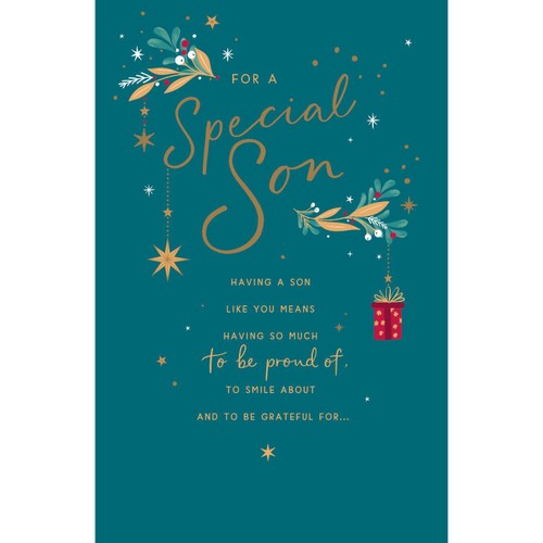 For A Special Son Christmas Card