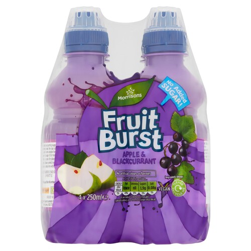 Morrisons No Added Sugar Fruit Burst Apple & Blackcurrant Juice Drink