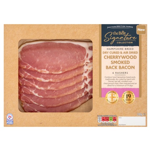 Morrisons The Best Signature Dry Cured Air Dried Smoked Back Bacon 240g