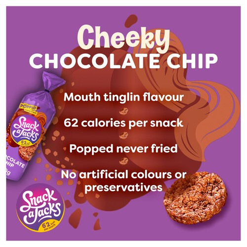 Snack a Jacks Chocolate Chip Sharing Rice Cakes Crisps