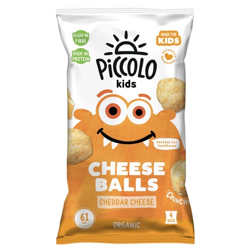 Piccolo Kids Organic Cheese Balls Cheddar Cheese 4 x 15g