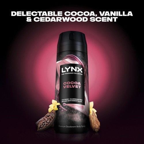 Lynx Fine Fragrance Collection Deodorant Bodyspray Cocoa Velvet 150ml