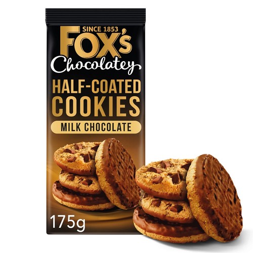 Fox's Biscuits Chunkie Half Coated Chocolate Cookies   175g