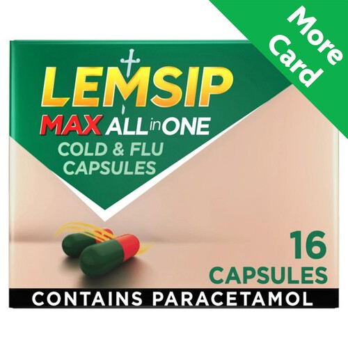 Lemsip Max All in One Cold & Flu Capsules 16s