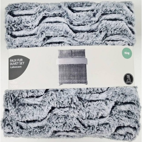 Morrisons Faux Fur King Size Duvet Set