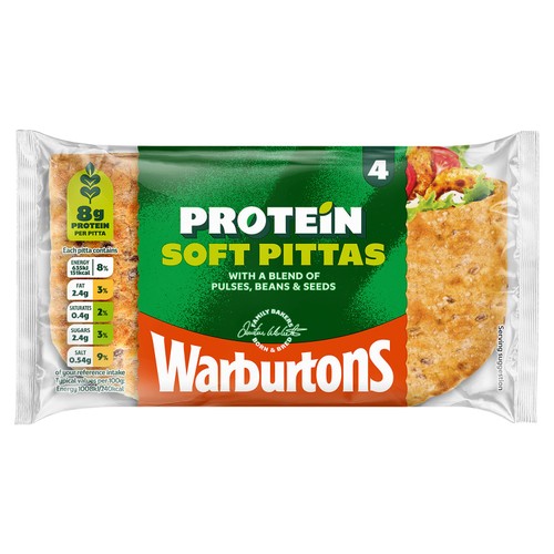 Warburtons Protein Soft Pittas 