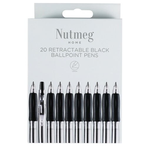 Nutmeg Black Retractable Pens