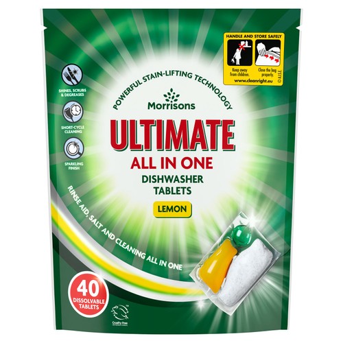 Morrisons all in one dishwasher tablets lemon