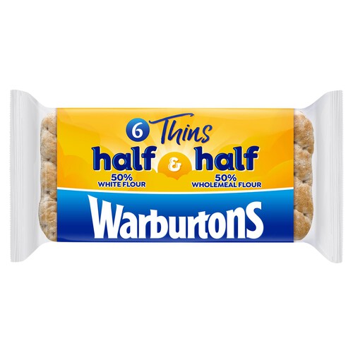 Warburtons Half White Half Wholemeal Thins