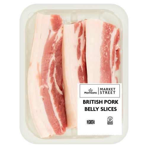 Morrisons british pork belly slices