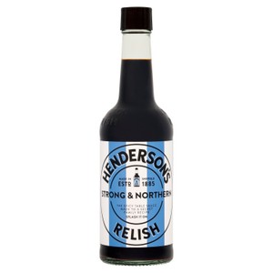 Henderson's Relish Blue And White 284ml