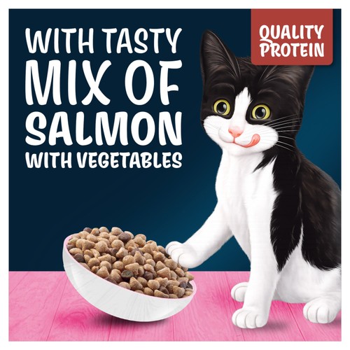 Felix Doubly Delicious Kitten Salmon & Vegetables Dry Cat Food 750g