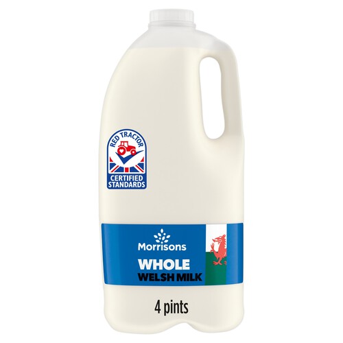 Morrisons Welsh Whole Milk 4 Pint