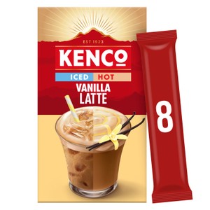 Kenco Iced Hot Salted Caramel Instant Coffee Latte Sachets 8 Pack