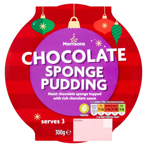 Morrisons Chocolate Sponge Pudding Serves 3