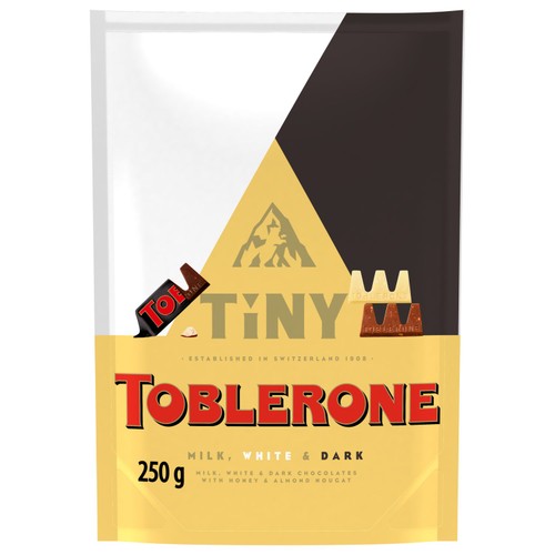 Toblerone Tinies Honey & Almond Nougat Milk Chocolate Pouch 250g