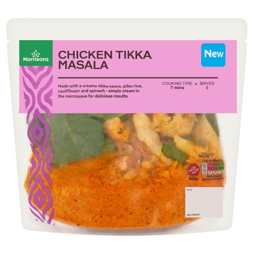 Morrisons Chicken Tikka & Rice Fresh Meal Bag for 2 700g