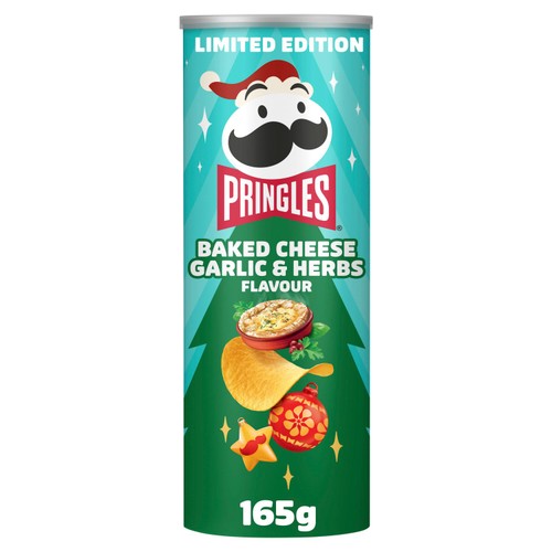 Pringles Baked Cheese Garlic And Herb 165g
