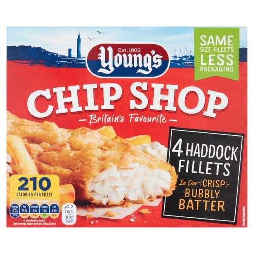 Young's Chip Shop 4 Haddock Fillets