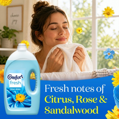 Comfort Fresh Fabric Conditioner Blue Skies 80 Washes