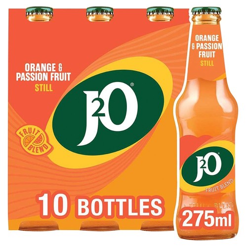 J2O Orange & Passion Fruit 10 Bottles