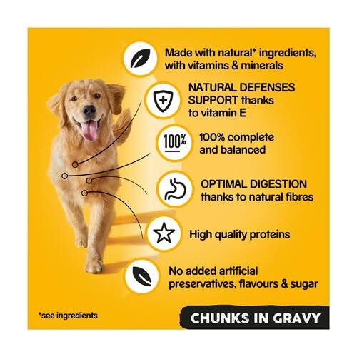 Pedigree Adult Wet Dog Food Tins Mixed in Gravy 