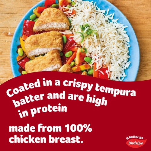 Birds Eye 2 Crispy Tempura Battered Chicken Breast Steaks 170g