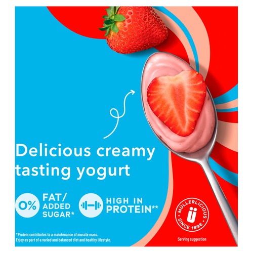 Muller Light Fat Free Red Fruits Yogurt 6x140g