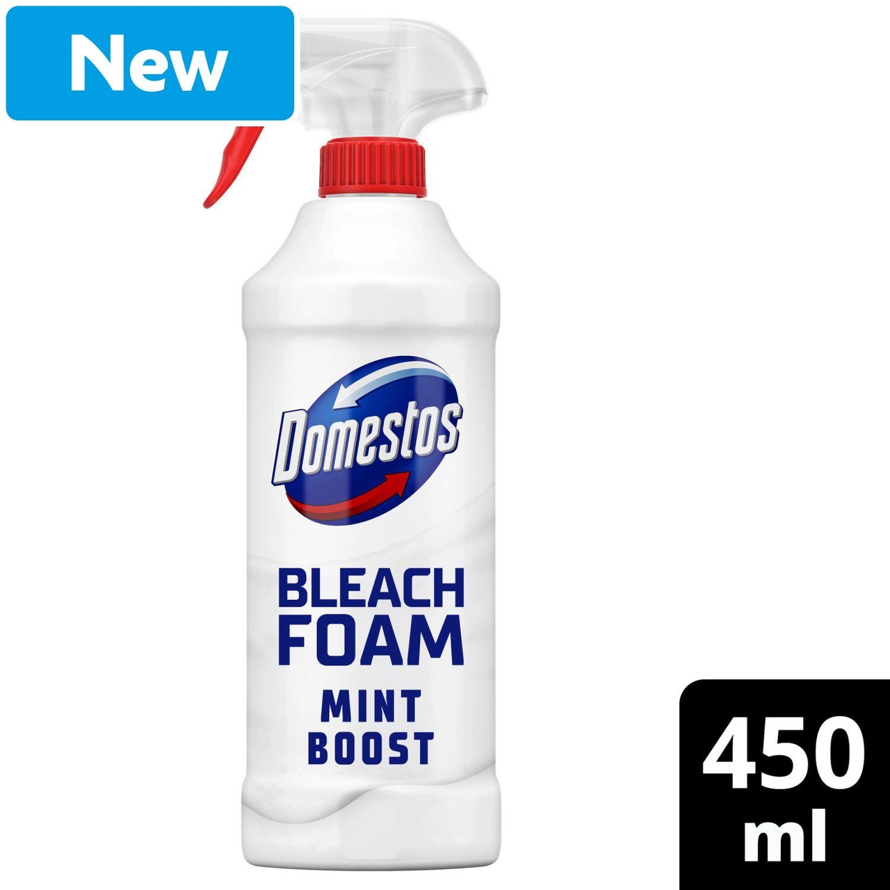 Domestos Bleach Foam Toilet and Bathroom Cleaner Spray 450ml ...