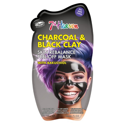 7th Heaven Charcoal Clay Peel-Off With Bakuchiol