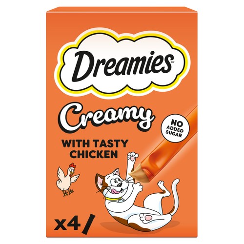 Dreamies Creamy No Sugar Cat Treats With Chicken 