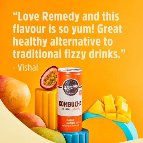Remedy Kombucha Mango Passion 4 x 300ml