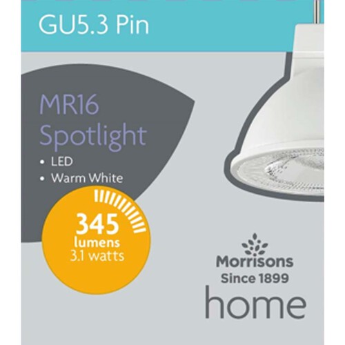 Morrisons LED Mr16 Gu5.3 345 Lumens 35W Light Bulb