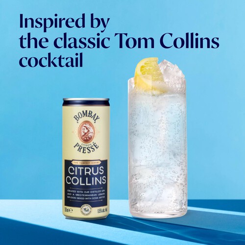 Bombay Citron Presse Citrus Collins Premix Gin Cocktail