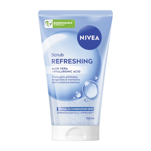 NIVEA Refreshing Exfoliating Face Scrub for Normal & Combination Skin 
