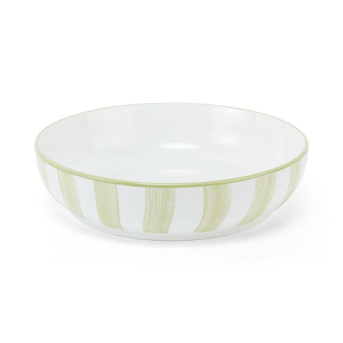 Nutmeg Home Green Stripe Pasta Bowl