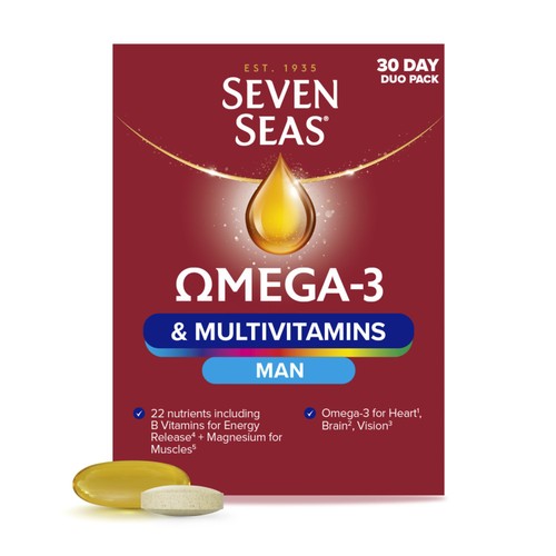Seven Seas Omega-3 & Multivitamins Man Supplements 30 Day Pack