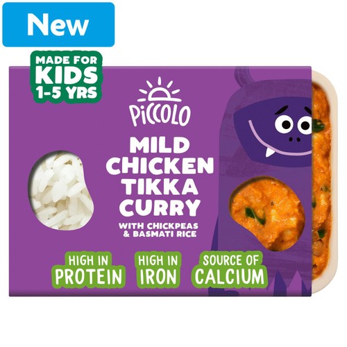 Piccolo Mild Chicken Tikka Curry With Chickpeas & Basmati Rice 200g