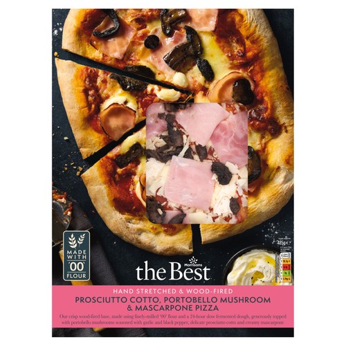 Morrisons prosciutto cotto portobello mushroom mascarpone pizza