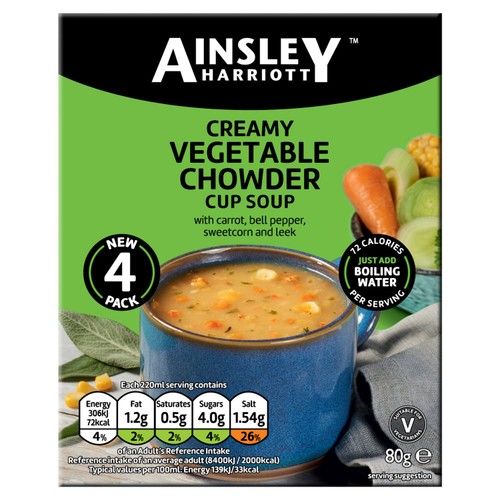 Ainsley Harriott Creamy Vegetable Chowder Cup Soup 80g