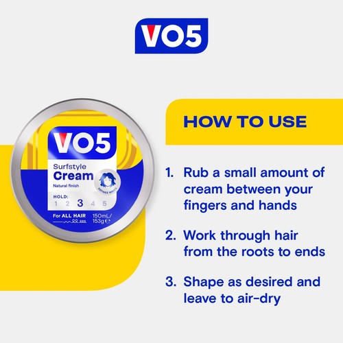  VO5 Surfstyle Paste Natural Hold   150ml
